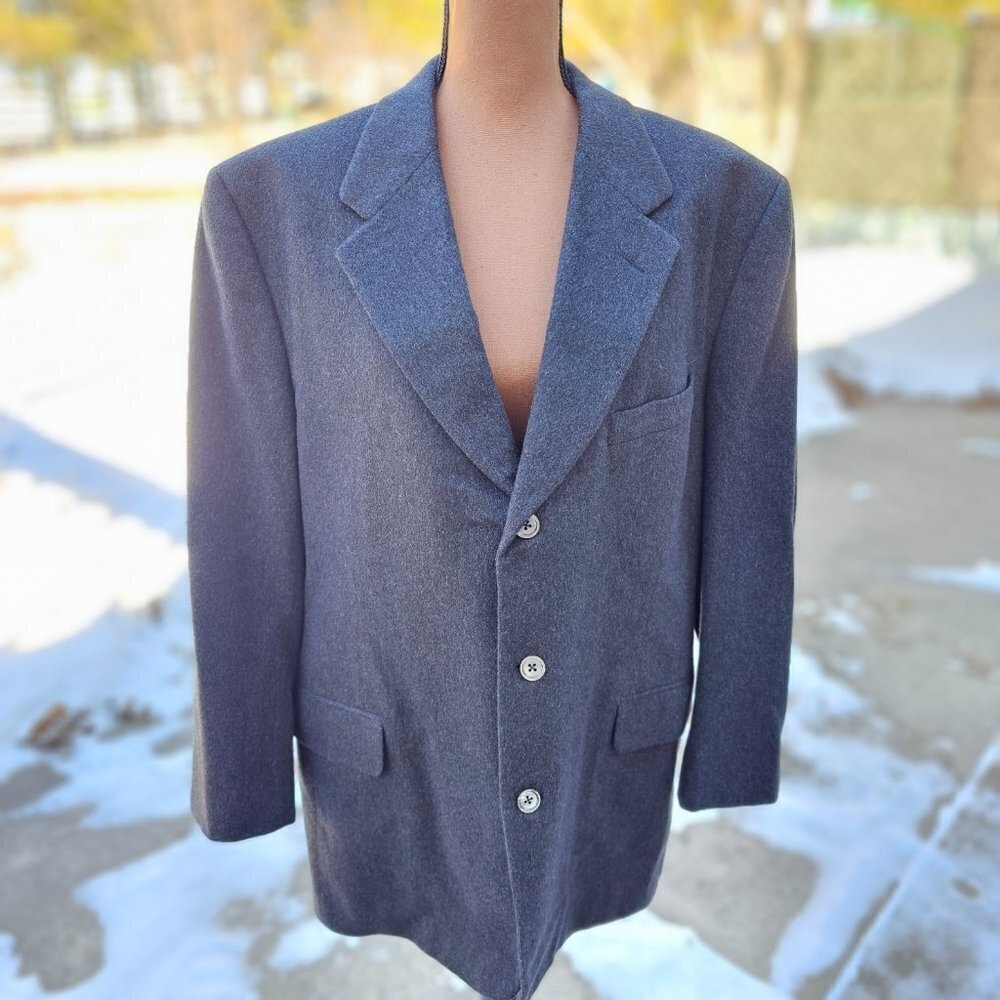 Ing Loro Piana & C Italy 100% Cashmere Men's Blazer Neiman Marcus Dark Grey